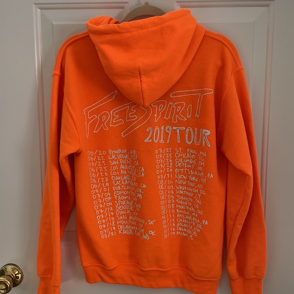 Khalid Free Spirit 2019 Tour Orange Hoodie. Size Small - Picture 5 of 8